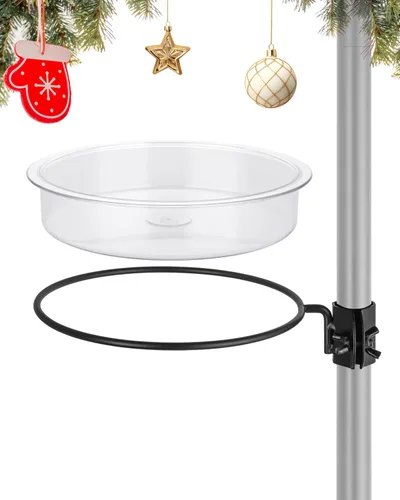 Vista 13 de iBorn Bandeja de malla y anillo para comederos de pájaros de 1 pulgada, accesorio al aire libre para comederos de pájaros para colibríes