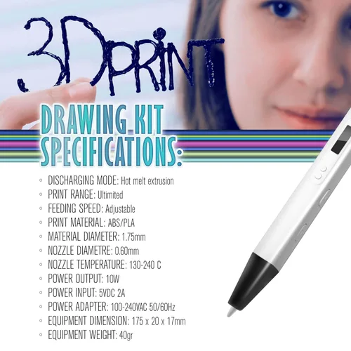 Vista 5 de MYNT3D Bolígrafo impresora 3d profesional con visor oled
