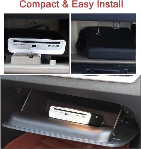 Vista 6 de Reproductor de CD portátil para automóvil Reproductor de CD externo para vehículo USB para navegación Android Plug and Play