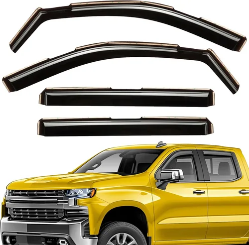 Vista 11 de Deflectores de ventana extra duraderos en canal, viseras para ventanas, protectores de lluvia para Buick Encore 2013-2022, parasoles, deflector