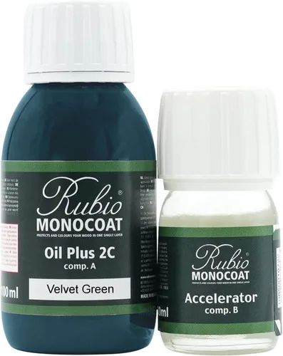Vista 99 de Rubio Monocoat Tinte y Acabado para Madera 650 pies² - Blanco 5% Oil Plus 2C Secado Rápido, Aceite para Madera de Linaza Ecológico para Uso