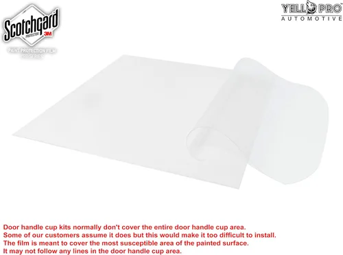 Vista 4 de YelloPro Custom Fit Door Handle Cup 3M Scotchgard Anti Scratch Clear Bra Paint Protector Film Cover Self Healing PPF Guard Kit for 2019 2020 2021