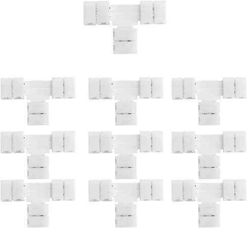 Vista 8 de LightingWill - Paquete de 10 conectores de tira a tira con cable. Sin soldadura. Conector de tira LED de 2 pines para tiras LED flexibles de 8 mm
