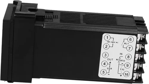 Vista 3 de Set of PID Digital Temperature Thermostat Regulator Controller REX-C100 with SSR Output-Thermocouple K-Solid State Relay SSR 40A