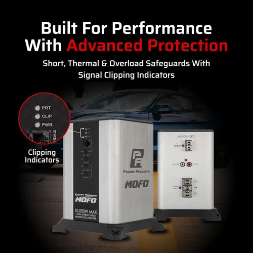 Vista 4 de Power Acoustik Amplificador monobloque clase D – Amplificador de subwoofer mono de 10,000 vatios para audio de coche, compacto y elegante