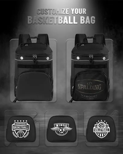 Vista 2 de TRAILKICKER Basketball Bag Backpack with Ball Holder Multi-Sport Backpack for Soccer Volleyball Football Baseball Helmet