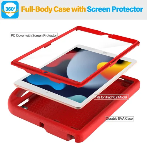 Vista 20 de SUPLIK Funda infantil para iPad de 9ª/8ª/7ª generación de 10,2 pulgadas Verde