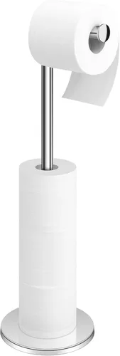 Vista 7 de TACGEA Soporte de papel higiénico, Soporte de rollo de papel higiénico de baño de acero inoxidable independiente, almacenamiento para 4 rollos