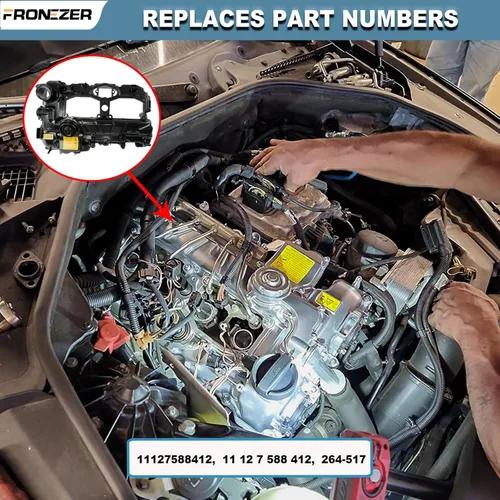 Vista 3 de Kit de cubierta de válvulas del motor N20 con junta, pernos y tapa de llenado de aceite Compatible con BMW 2012-2018 228i 320i 328i 328i GT xDrive