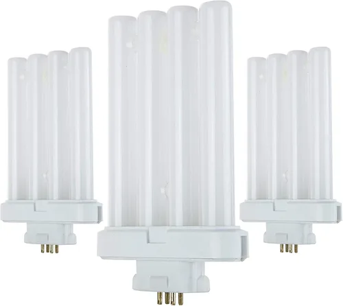 Vista 6 de Tubo de luz fluorescente, bombilla base de 4 pines, 27 vatios, 3000 K, luz a 1500 lúmenes, (paquete de 3)