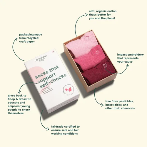 Vista 5 de Conscious Step Calcetines tobilleros de algodón orgánico de comercio justo para mujer, paquete de 3, cada par ayuda a apoyar a nuestros socios