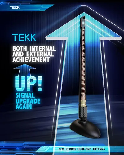 Vista 2 de TEKK Carbon Fiber Short Antenna Compatible with 2006 to 2026 Silverado 1500 / GMC Sierra 1500/7.9 Inches Premium Flexible Rubber/Designed for