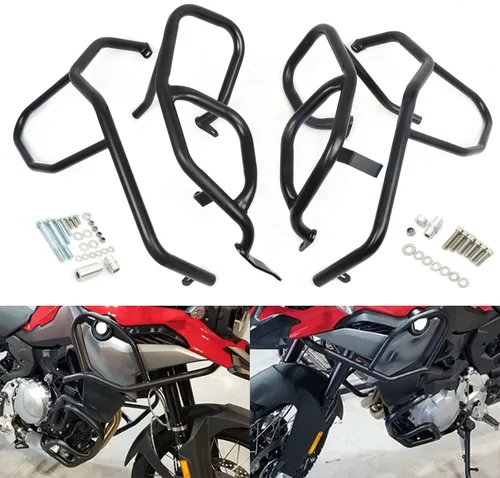 COPART Protector de parachoques de repuesto para BMW F750GS F850GS 2018 2019 2020 2021 2022 (inferior y superior, negro)