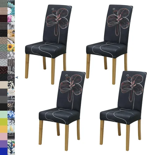 Vista 87 de BIETYONE - Fundas para sillas de comedor, juego de 2 fundas para sillas de comedor o cocina, lavables, protectoras, para sillas Parsons
