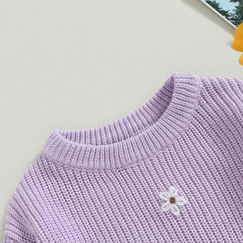 Vista 5 de Dcohmch Suéter tejido de manga larga para bebé, niña, niño, camiseta de manga larga, para recién nacido, otoño e invierno