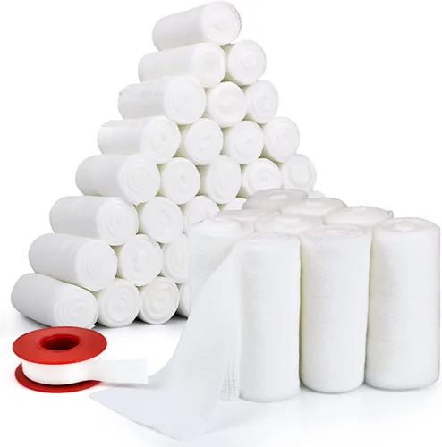 Vista 8 de Rollos de gasa – 36 rollos – Suministros de primeros auxilios de primera calidad para aventuras seguras – Rollos de vendaje de gasa flexibles