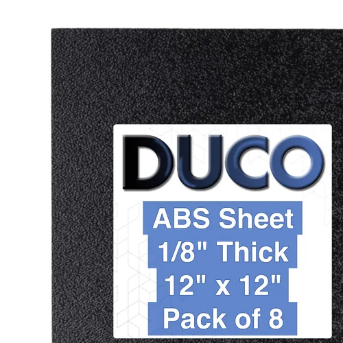 Vista 29 de Duco - Lámina de plástico ABS fabricada en Estados Unidos de 1/8 de pulgada de grosor, 4 x 6 pulgadas, paquete de 2 paneles termoplásticos negros