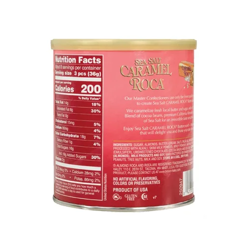 Vista 3 de Brown & Haley Sea Salt CARAMEL ROCA - Recipiente de caramelo crujiente envuelto individualmente, 10 onzas (paquete de 1)