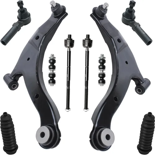 Vista 217 de Detroit Axle - Kit de suspensión frontal de 10 piezas para Chevy Trailblazer EXT GMC Envoy XL XUV Buick Rainier Isuzu Ascender Olds Bravada, brazos