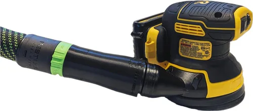Vista 10 de Adaptador de vacío para lijadoras Dewalt - Recolección superior de polvo y ajuste de precisión - Galactic Gadgets (1-1/4 pulgadas - rojo)