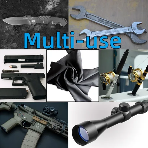 Vista 4 de Paquete de 10 paños de limpieza de pistola de microfibra, trapos de limpieza de pistola de 12 x 12 pulgadas, trapos de limpieza reutilizables