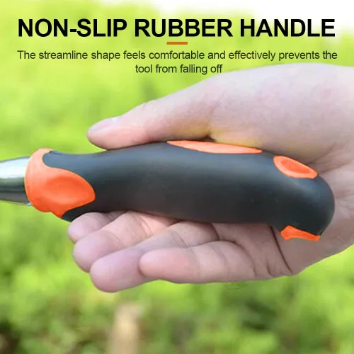 Vista 2 de Herramienta manual de desbrozadora de jardín, herramienta de mano resistente con mango ergonómico para eliminación física de malezas, excavar raíces