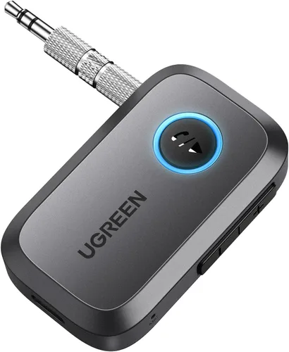 Vista 12 de UGREEN Adaptador Bluetooth 5.4 para automóvil, llamadas manos libres y cancelación de ruido, adaptador AUX a Bluetooth para automóvil, receptor