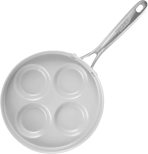 Vista 15 de TECHEF - CeraTerra - Sartén antiadherente de cerámica (sin PTFE, PFAS ni PFOA), apta para lavavajillas, mango de acero inoxidable, lista