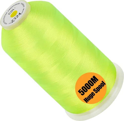 Vista 156 de New brothread - Bobina única de 5000 m de hilo de poliéster para máquina de bordar 40WT para máquinas comerciales y domésticas - Marigold