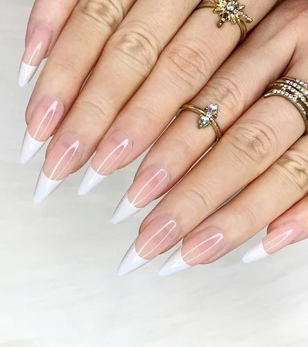 Vista 15 de Morily 24 uñas postizas mate de color puro medio largo de aguja almendra a presión en uñas postizas uñas postizas manicura artificial para mujeres