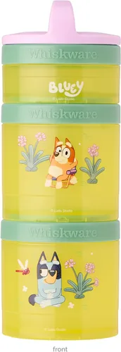 Vista 16 de Whiskware Disney Mickey Mouse y Amigos Recipientes para aperitivos apilables para bebés, niños pequeños y niños, 3 vasos apilables para aperitivos
