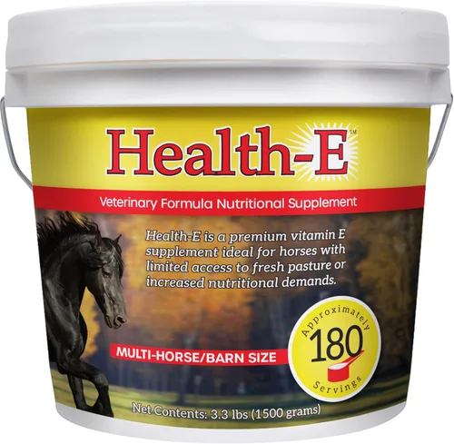 Vista 7 de Suplemento de vitamina E para caballos, polvo de tocoferol dl-alfa de alta potencia, apoya el bienestar muscular inmune de la piel y los nervios