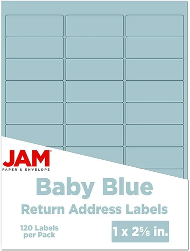 Vista 79 de Etiquetas de dirección de envío JAM PAPER - Grandes - 3 1/3 x 4 - Azul - 120/Paquete
