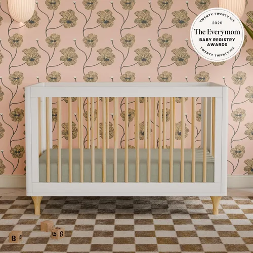 Vista 9 de Babyletto Lolly Cuna convertible 3 en 1 con kit de conversión de cama de niño pequeño , Cuna, Gris y natural lavado.