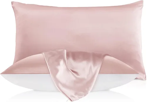 Vista 14 de LILYSILK Funda de almohada de seda de 0.748 in para cabello y piel con parte inferior de algodón, 1 unidad, tamaño Queen de 20 x 30 pulgadas