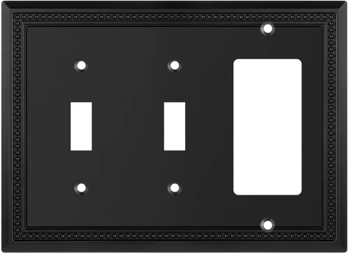 Vista 29 de Sunken Pearls - placa decorativa de pared, placa decorativa de pared, tapa de salida de la placa del interruptor, aleación de zinc sólida y duradera