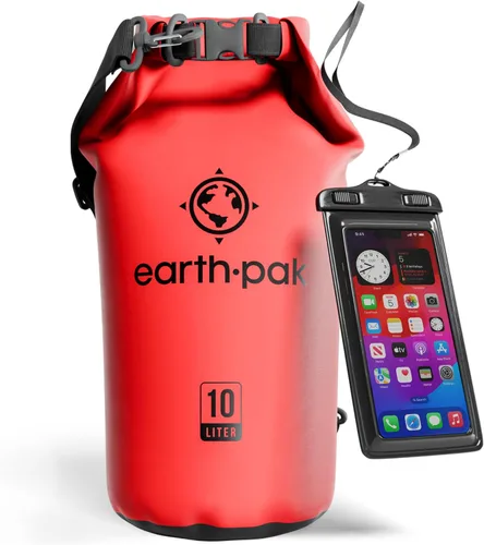 Vista 59 de Earth Pak Bolsa Seca Impermeable - Mochila Impermeable de Cierre Enrollable Superior Mantiene el Equipo Seco para Kayak con Funda Impermeable