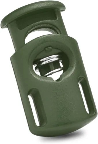 Vista 24 de CooBigo 20 piezas de cierres de cordón de resorte de plástico, cierres de palanca de cuerda de paracaídas para pantalones de sudor con cordón