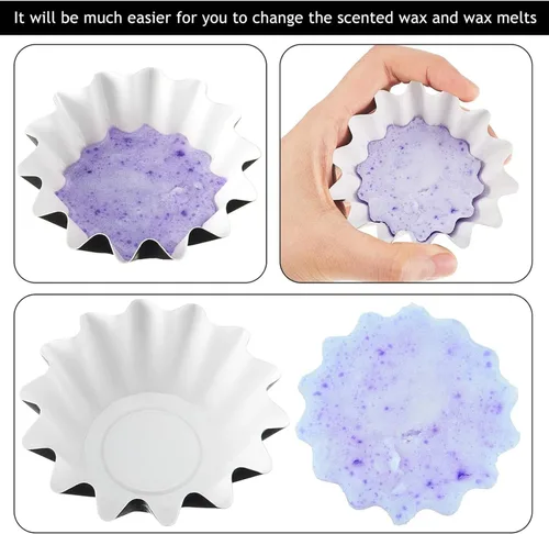 Vista 3 de Boao Forros para Cera Derretida Reutilizables a Prueba de Fugas para Cualquier Cubo de Cera, Recipientes de Calentadores de Cera, Tazas