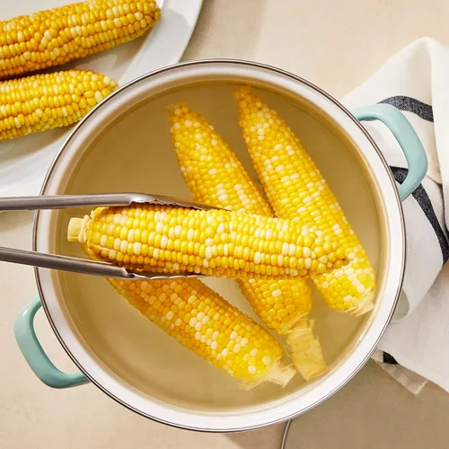 Vista 6 de Martha Stewart Thayer Olla de Caldo de 12 Cuartos de Galón Esmaltada sobre Acero Resistente a Rayones con Tapa – Azul Martha – Olla Duradera de Gran