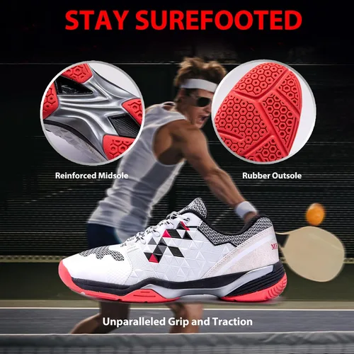 Vista 5 de Zapatos de pickleball para mujer, para exteriores, antideslizantes, para hombre