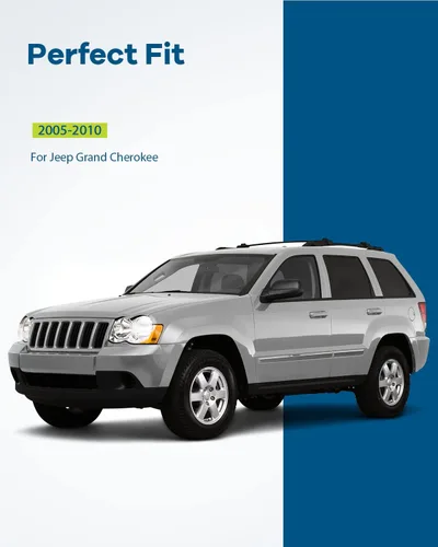 Vista 2 de LUJUNTEC Manija de puerta interior – lado derecho del pasajero delantero, carcasa gris con palanca cromada, repuesto directo para Jeep 2005-2011