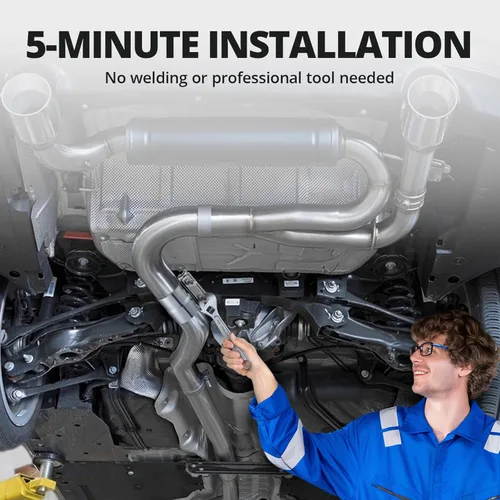 Vista 6 de EVIL ENERGY Abrazadera de Escape de 3.0 Pulgadas, Abrazadera de Banda de Junta a Tope Acoplador de Manguito de Acero Inoxidable para Tuberías