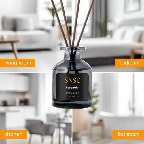 Vista 6 de SNSE Escentric - Juego de difusor de varillas perfumadas, difusor de varillas prémium para el hogar con varillas difusoras, aroma de regalo lujoso