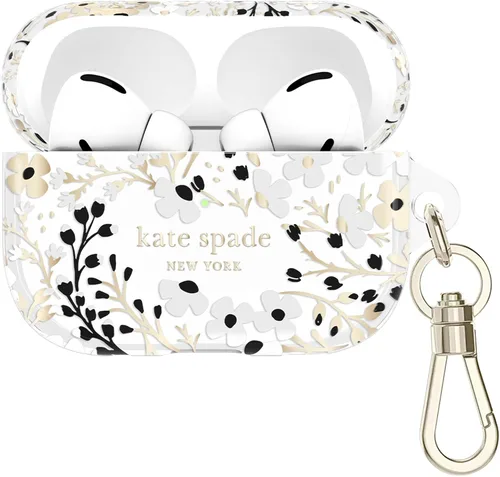 Vista 16 de Kate Spade New York Estuche Protector para AirPods Pro con Anillo Llavero - Puntos Cereza, Compatible con AirPods Pro de 2ª / 1ª