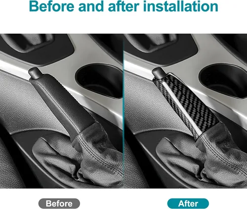 Vista 3 de AIRSPEED de fibra de carbono para BMW Funda de mango de freno de mano Compatible con BMW 1 2 3 4 Series E90 E91 E92 Z4 E85 E86 E87 E81 E82 E87 E88