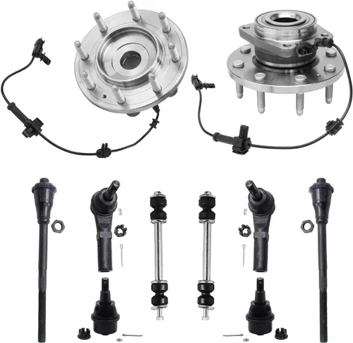 Vista 114 de Detroit Axle - Kit de 4 piezas de manguetas de dirección para Honda Civic 2006-2011, 2 manguetas de dirección delanteras y bujes de ruedas