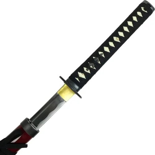 Vista 4 de Musha Hand Forged Japanese Katana Samurai Sword - 1045 High Carbon Steel Full Tang Blade for Collection, Gift, Straw Mat Cutting Practice