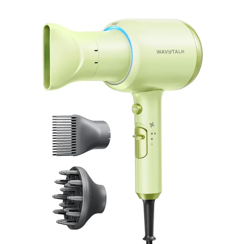 Vista 8 de Wavytalk Secador de pelo, secador de pelo iónico soplado para cabello rizado con difusor, secado rápido de 1875 W con tecnología de cerámica, 3
