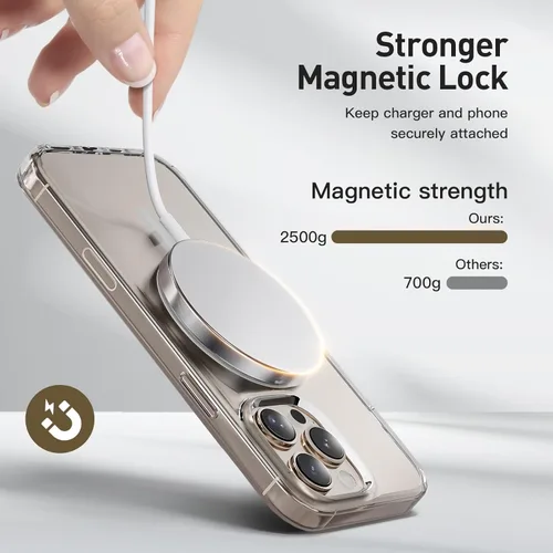 Vista 4 de Cargador inalámbrico magnético 2025, cargador rápido Apple Mag-Safe para iPhone17/16 Pro Max/16 Pro/15Pro Max/15 Plus/14/13/12/AirPods 3/2/Pro/Pro 2